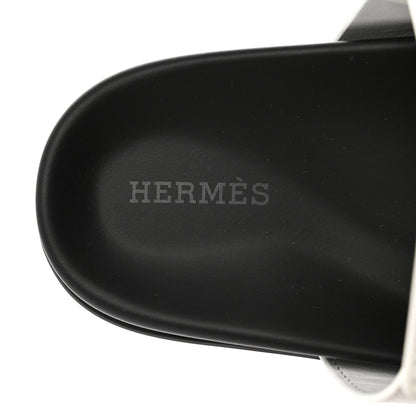 Hermes Calfskin Stars Womens Chypre Sandals 35 White 7 of 9