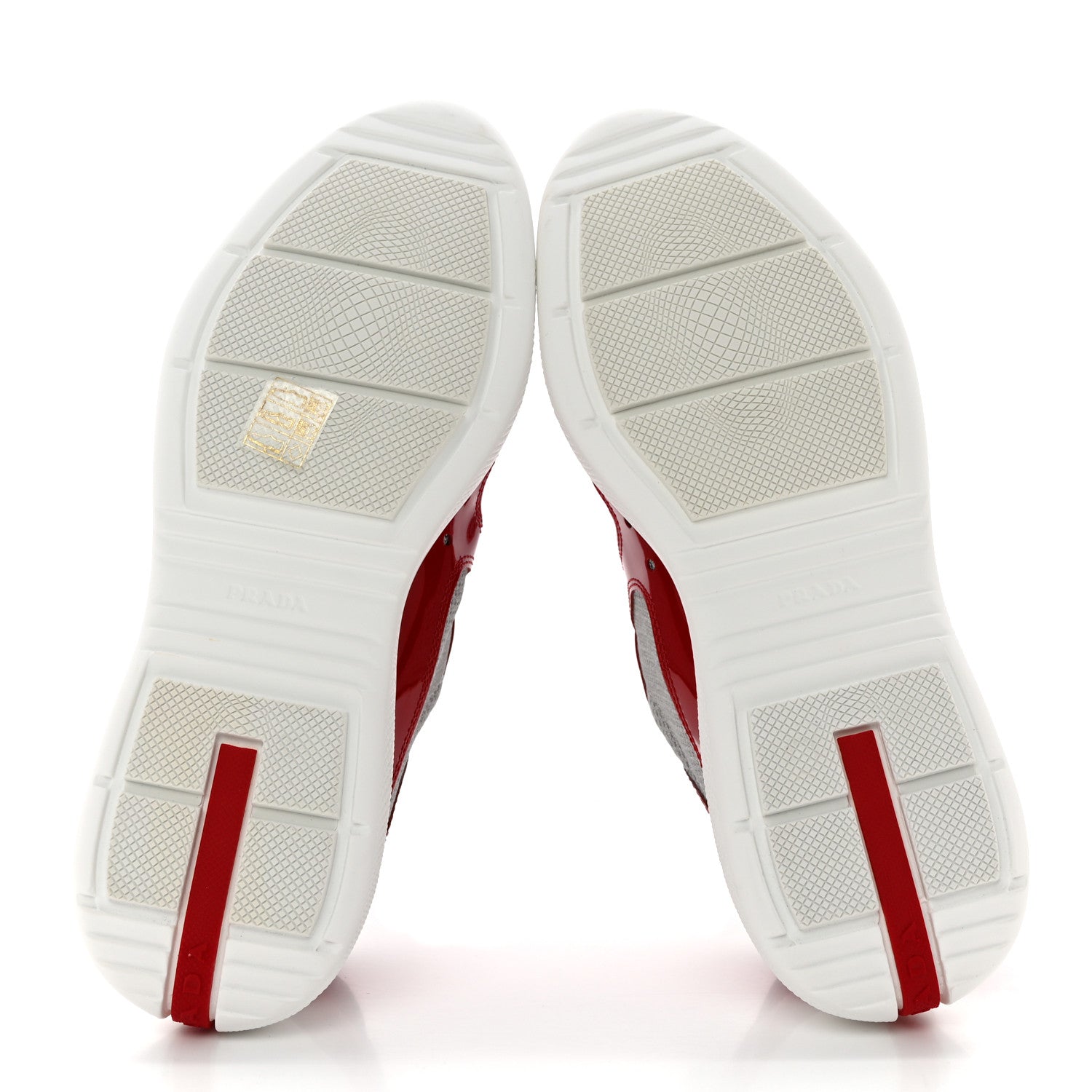 Prada Patent America's Cup Patchwork Sneakers 37.5 Red 6 of 10