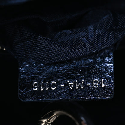 Christian Dior Metallic Crinkled Lambskin Cannage Mini Lady Dior Blue 7 of 12