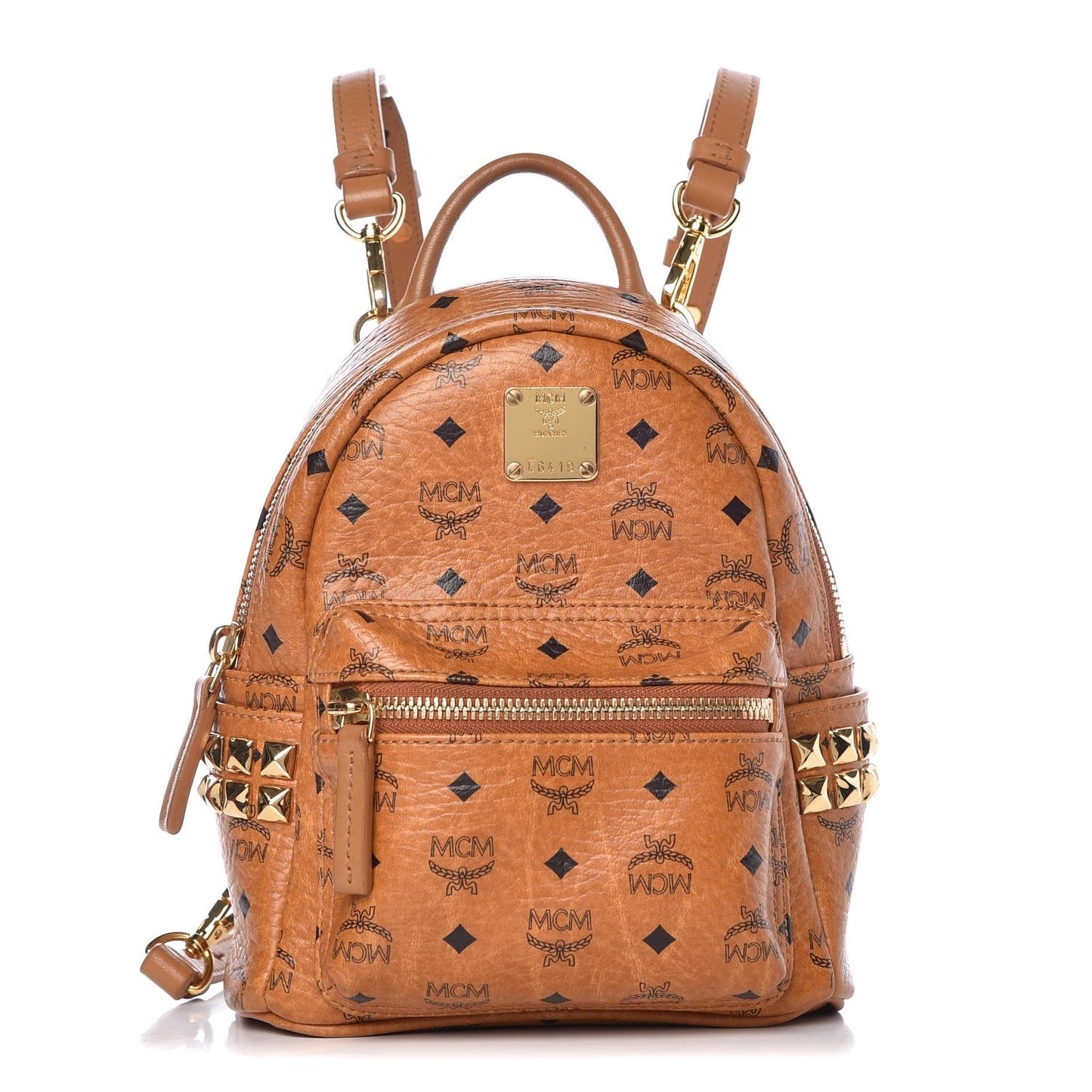 Visetos Side Stud Mini Stark Backpack Cognac