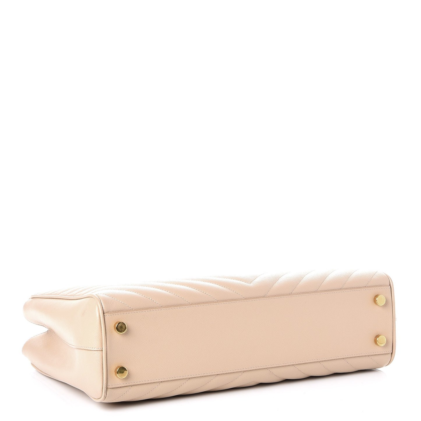 Grain De Poudre Matelasse Chevron Monogram Shopping Bag Nude Powder