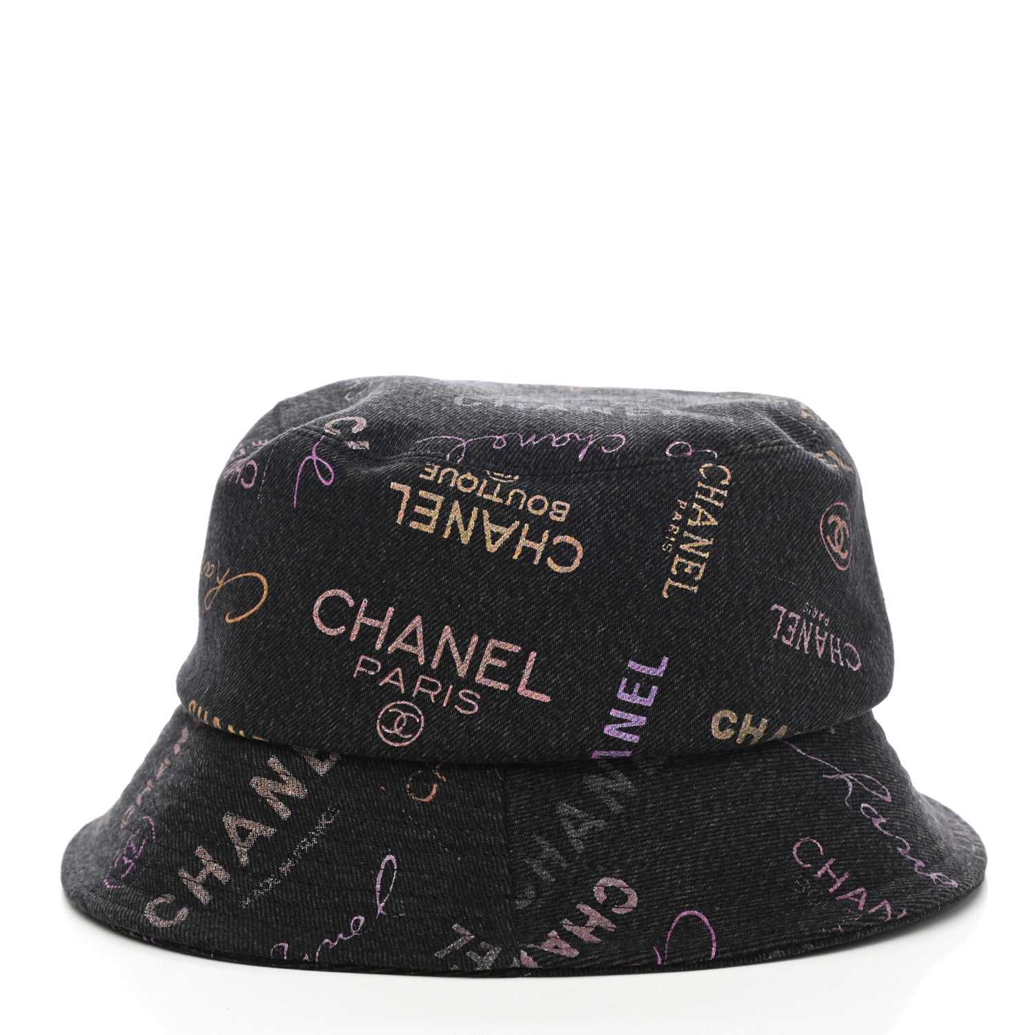 Chanel Denim Mood Cloche Bucket Hat S Black 4 of 8