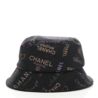 Chanel Denim Mood Cloche Bucket Hat S Black 4 of 8