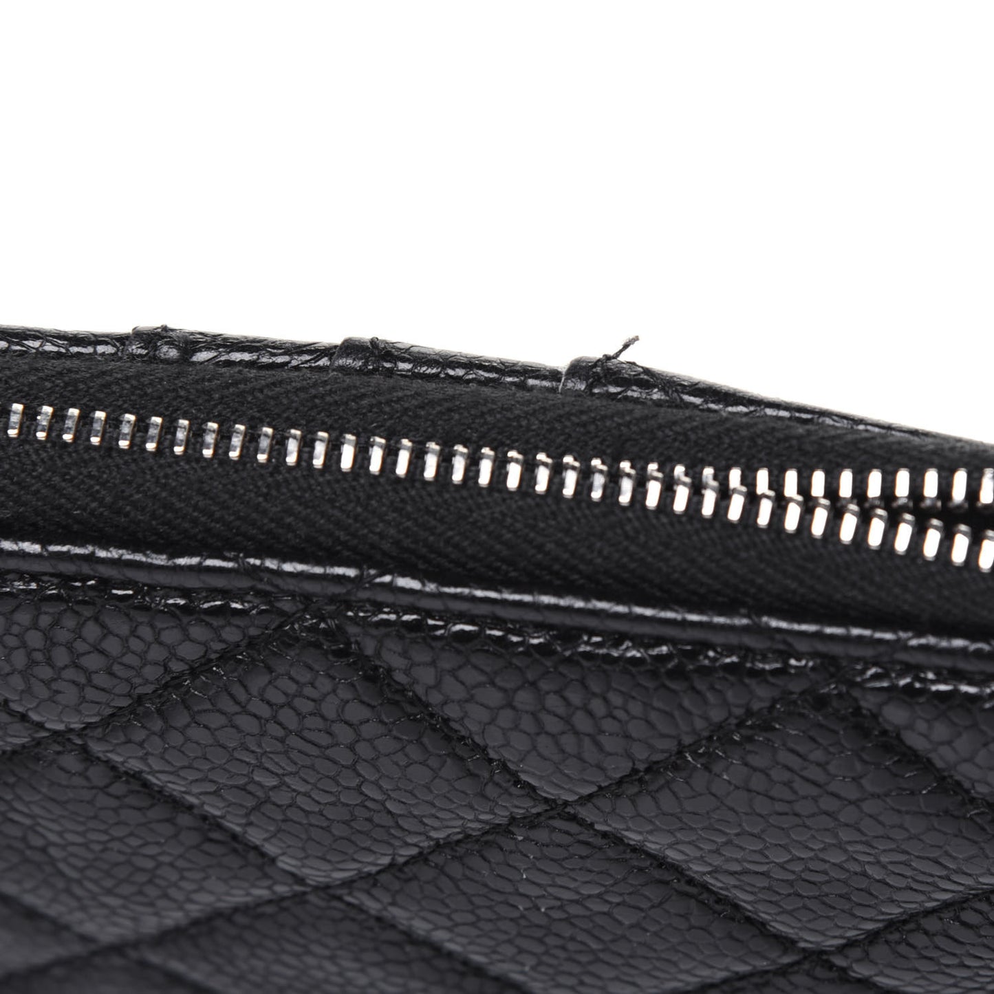 Caviar Quilted Classic Flat Wallet Pouch So Black