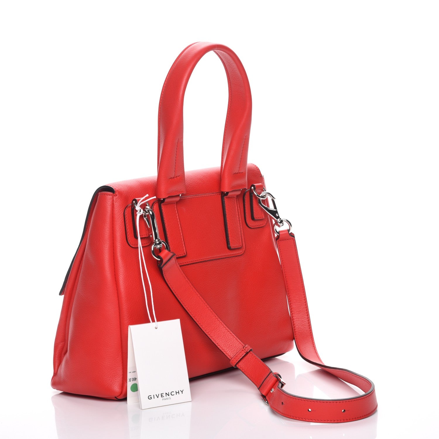 Givenchy Calfskin Small Pandora Pure Flap Bag Medium Red 4 of 8