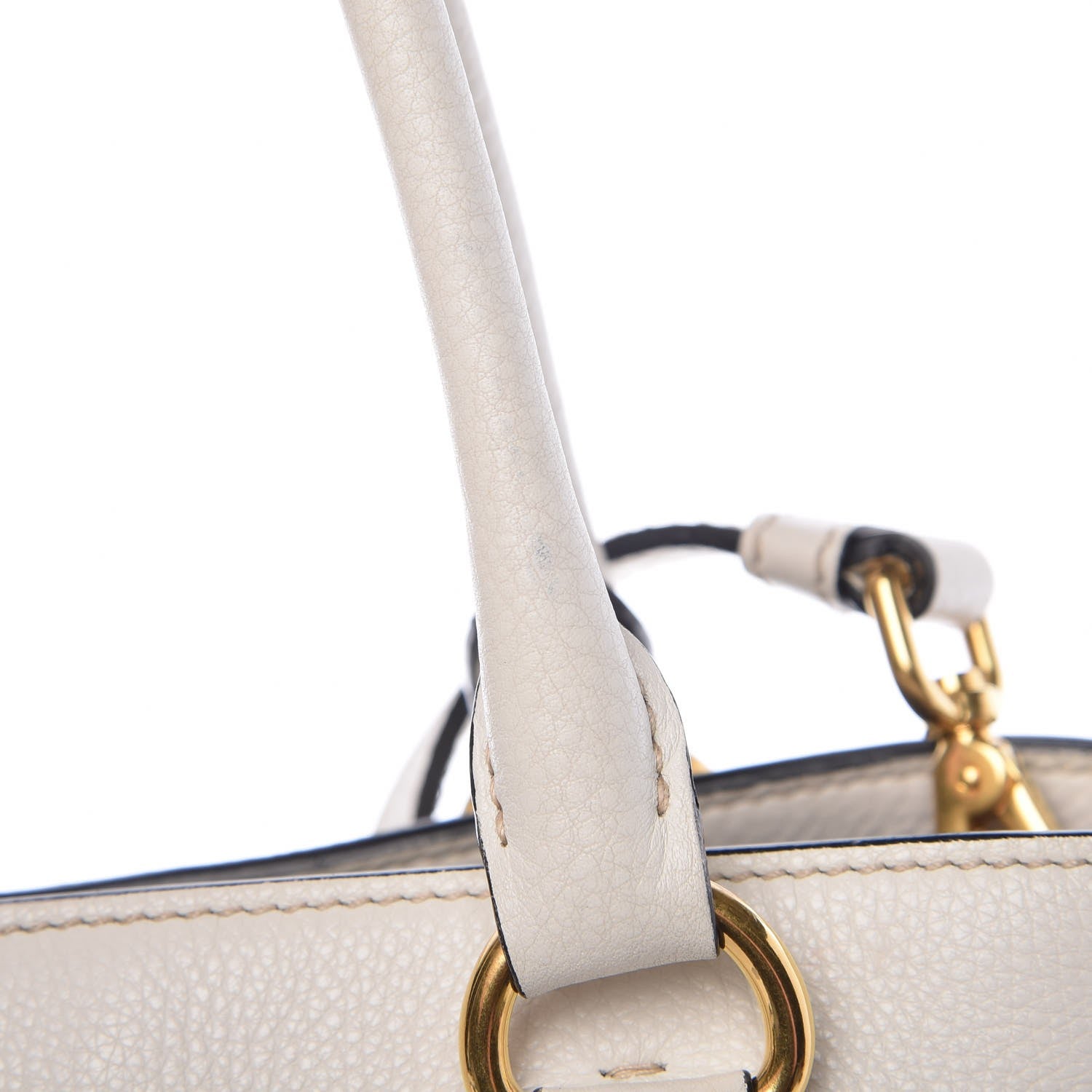 Prada Vitello Daino Top Handle Tote White 10 of 15