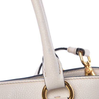 Prada Vitello Daino Top Handle Tote White 10 of 15