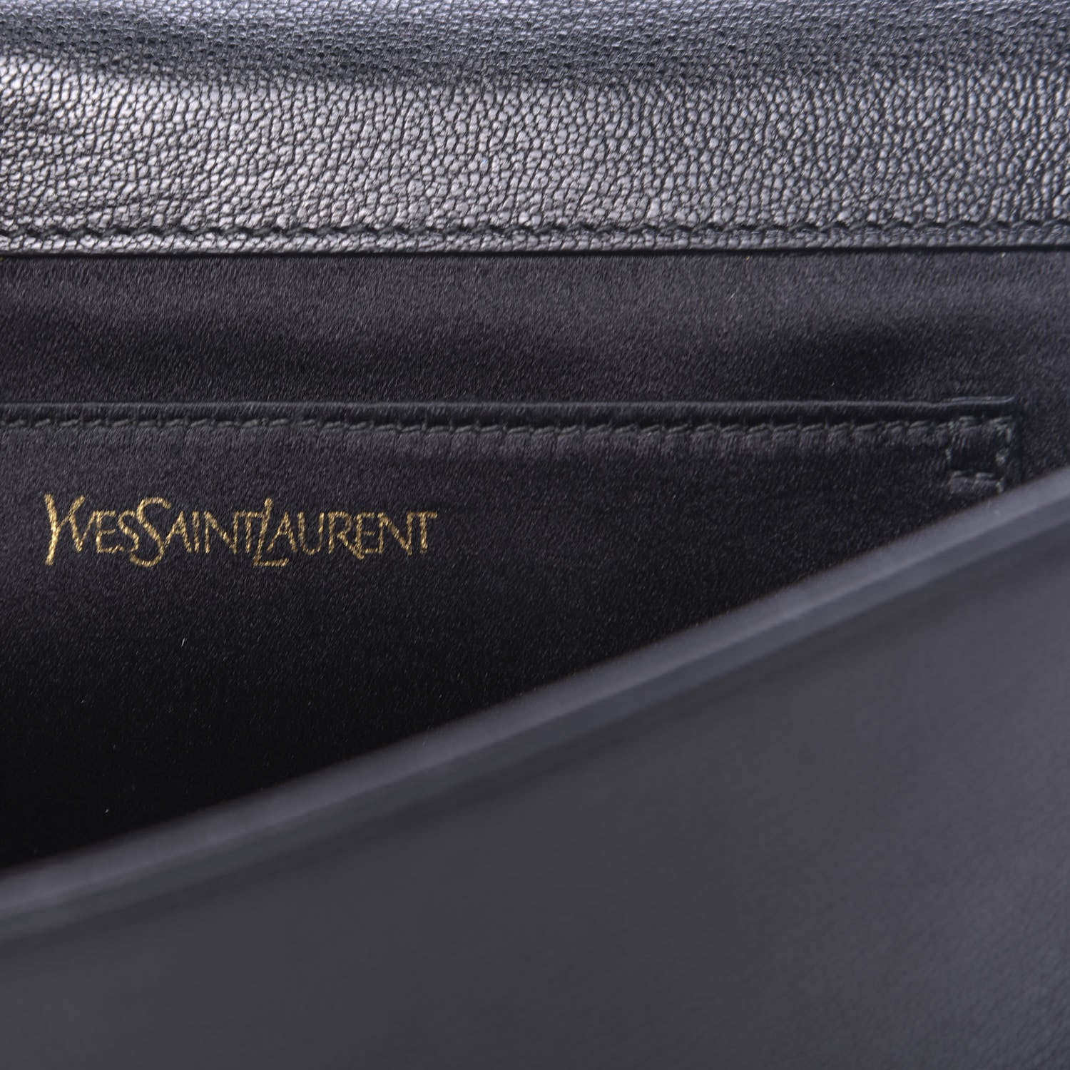 Saint Laurent Calfskin Monogram Large Belle De Jour Clutch Black 6 of 9