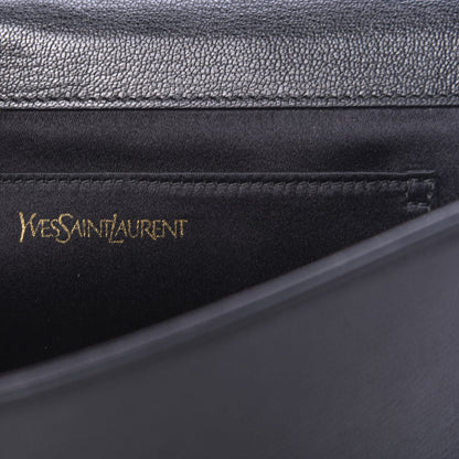 Saint Laurent Calfskin Monogram Large Belle De Jour Clutch Black 6 of 9