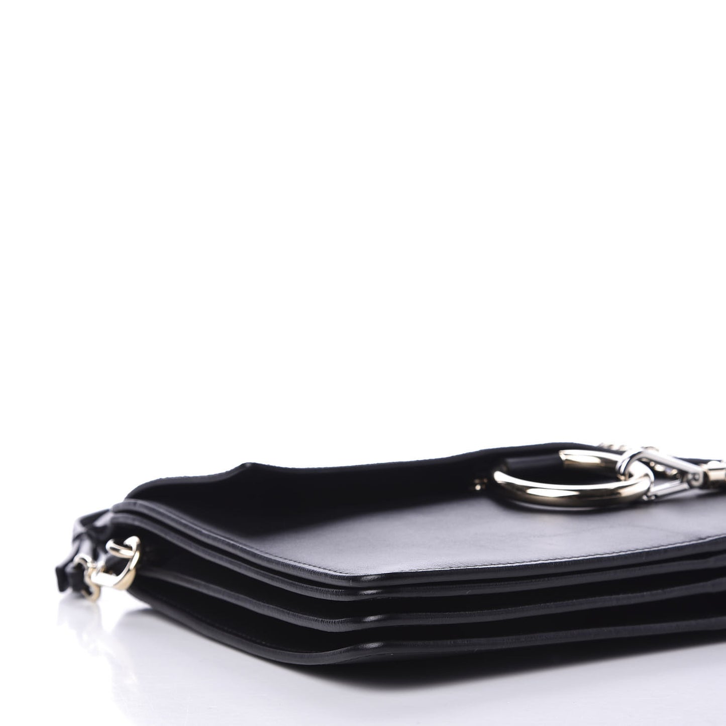 Suede Calfskin Medium Faye Shoulder Bag Black