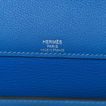 Hermes Evercolor Evergran Barenia Colormatic Kelly Depeches 25 Pouch Blue Hydra Black Fauve 6 of 9