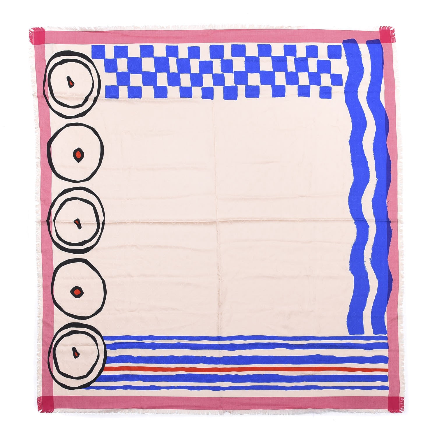 Louis Vuitton Wool Silk Monogram Scarf 1 of 3