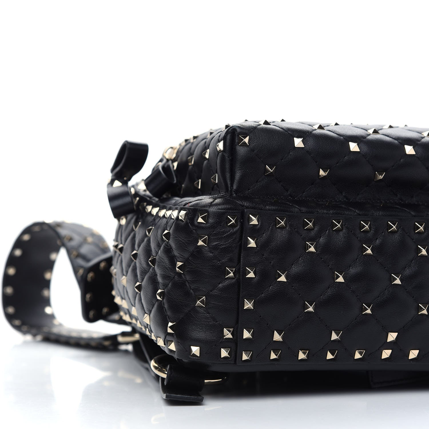 Valentino Garavani Nappa Quilted Small Rockstud Spike Backpack Black 7 of 8