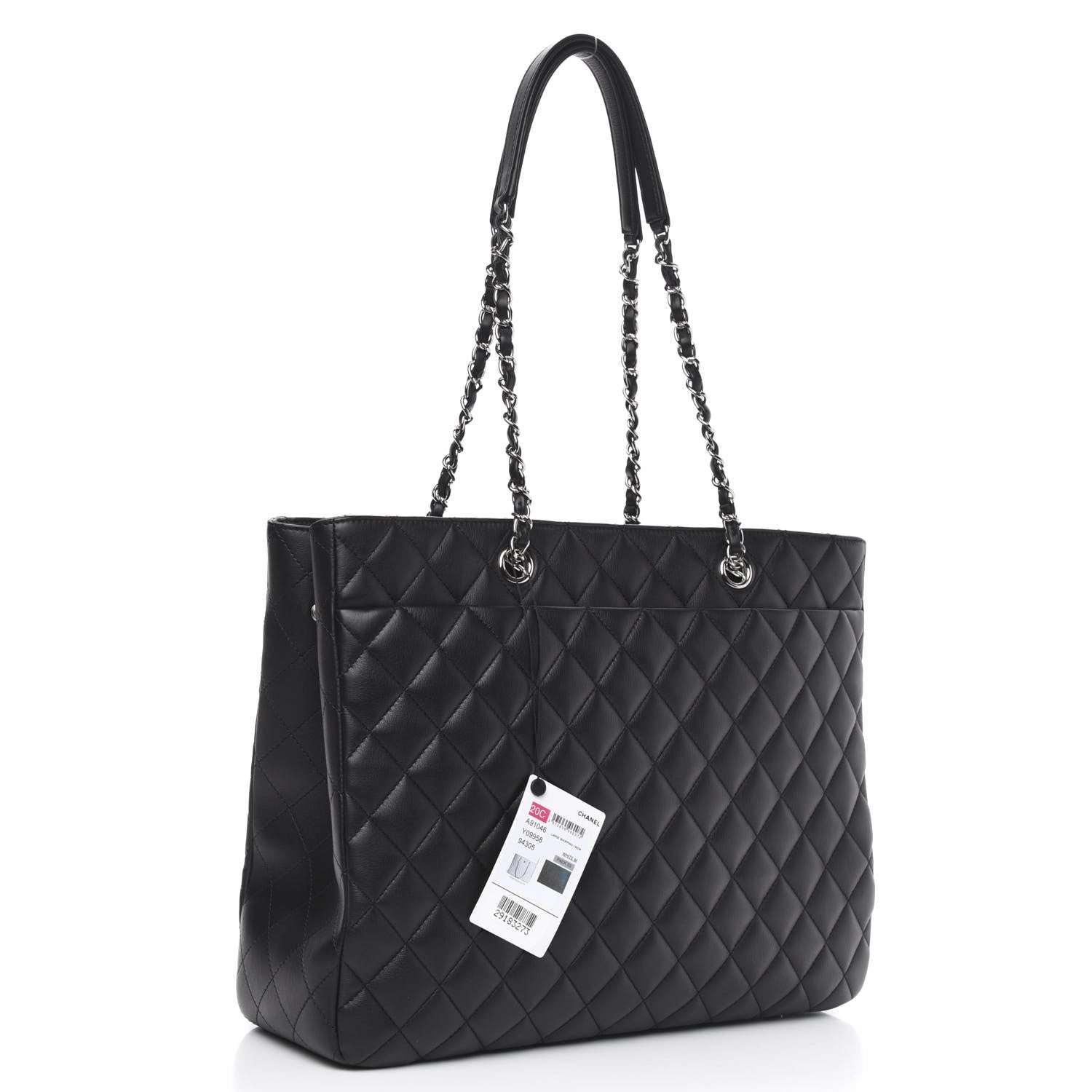 Chanel Calfskin Quilted Large Classic Shopping Tote Black 3 of 10