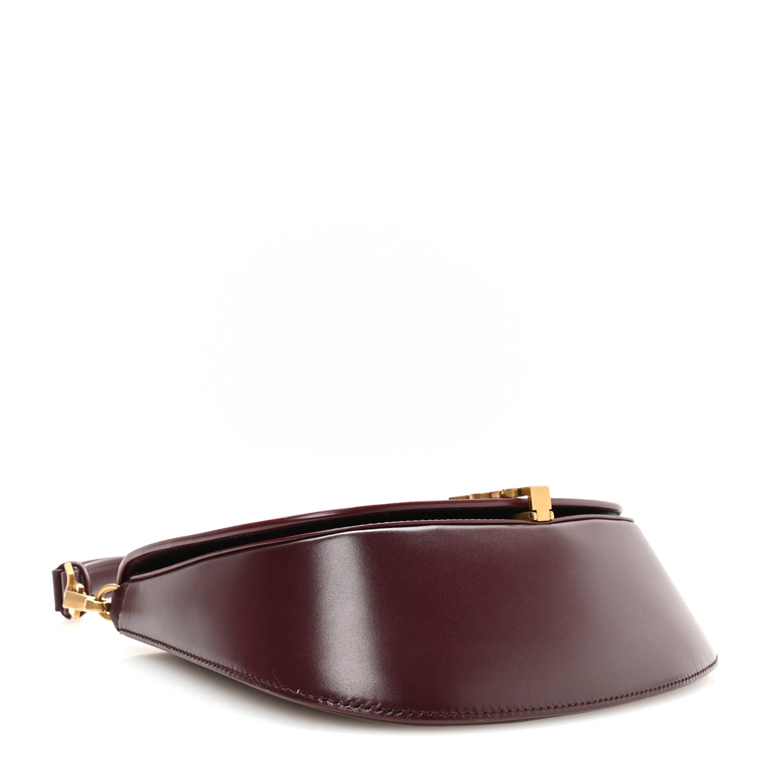 Saint Laurent Box Calfskin Mini Voltaire Top Handle Bag Cabernet 4 of 10