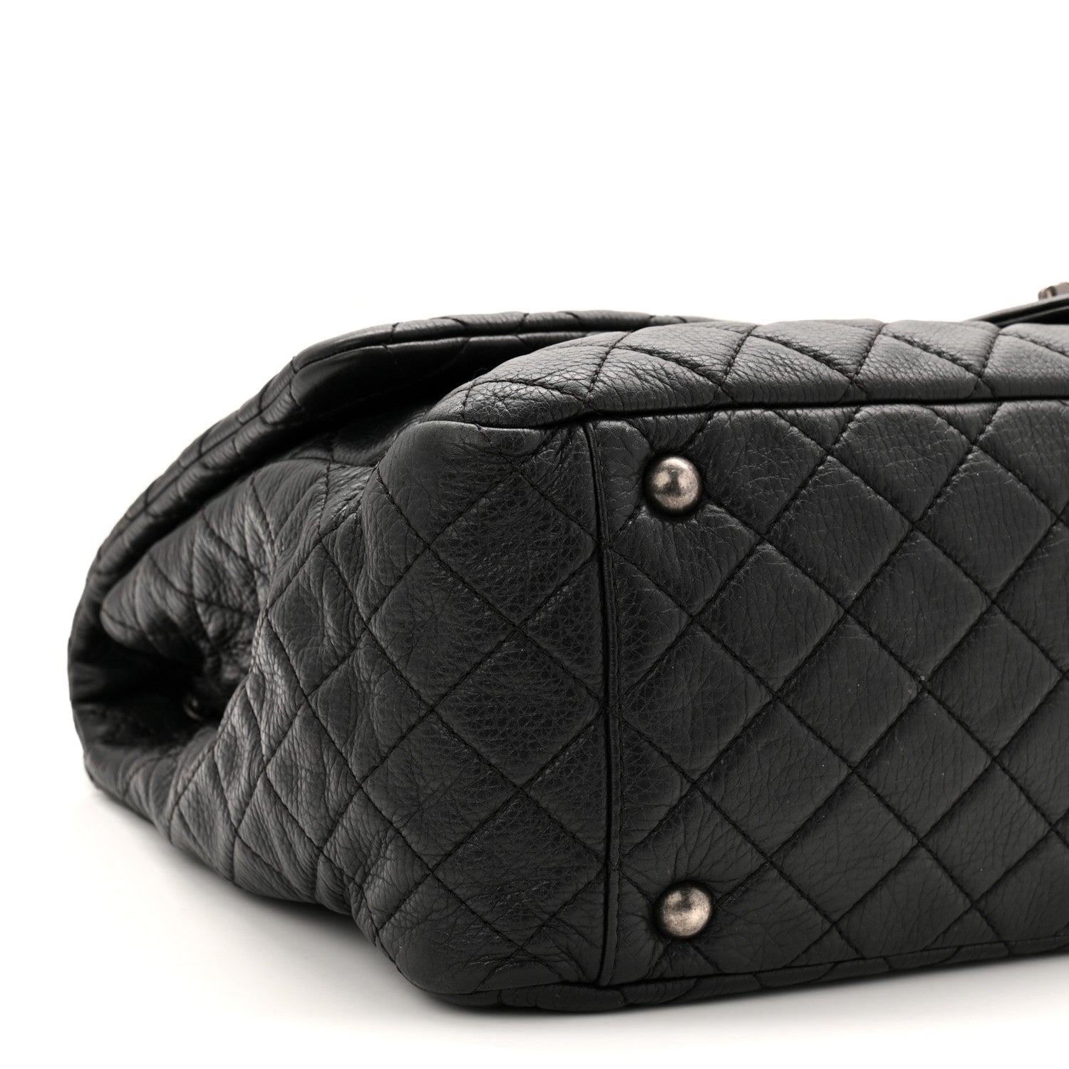 Chanel Calfskin Quilted XXL Travel Flap Bag Black 1812164