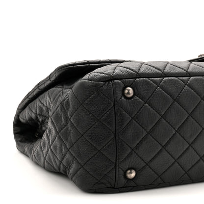 Chanel Calfskin Quilted XXL Travel Flap Bag Black 9 of 12