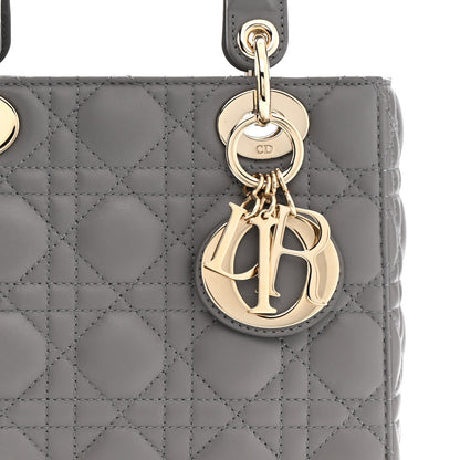 Christian Dior Lambskin Cannage Small My ABCDior Lady Dior Grey 8 of 11