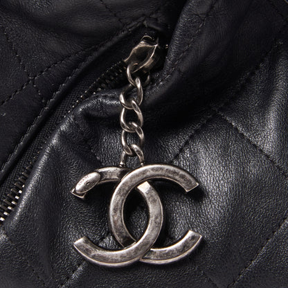 Chanel Calfskin Coco Pleats Hobo Black 7 of 9