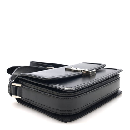 Saint Laurent Box Calfskin Monogram Medium Solferino Satchel Black 4 of 9