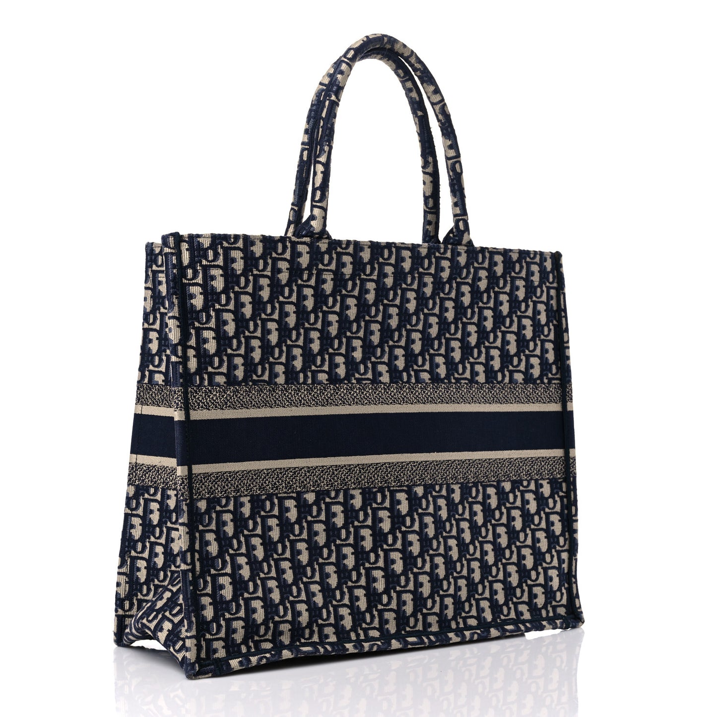Oblique Large Book Tote Blue Multicolor