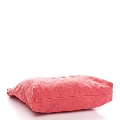 Chanel Washed Denim Quilted Chanel 22 Red 5 of 11