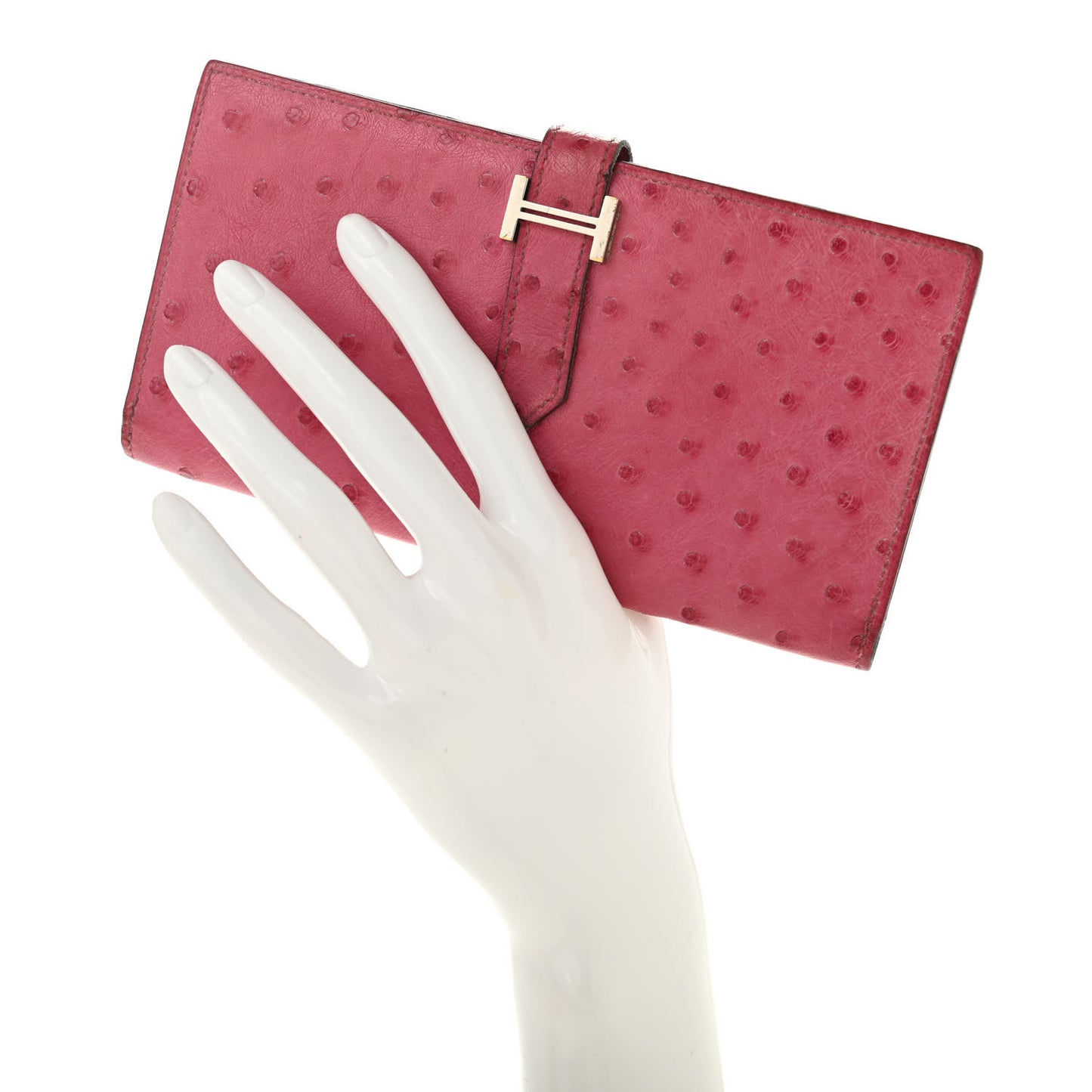 Ostrich Bearn Wallet Fuchsia