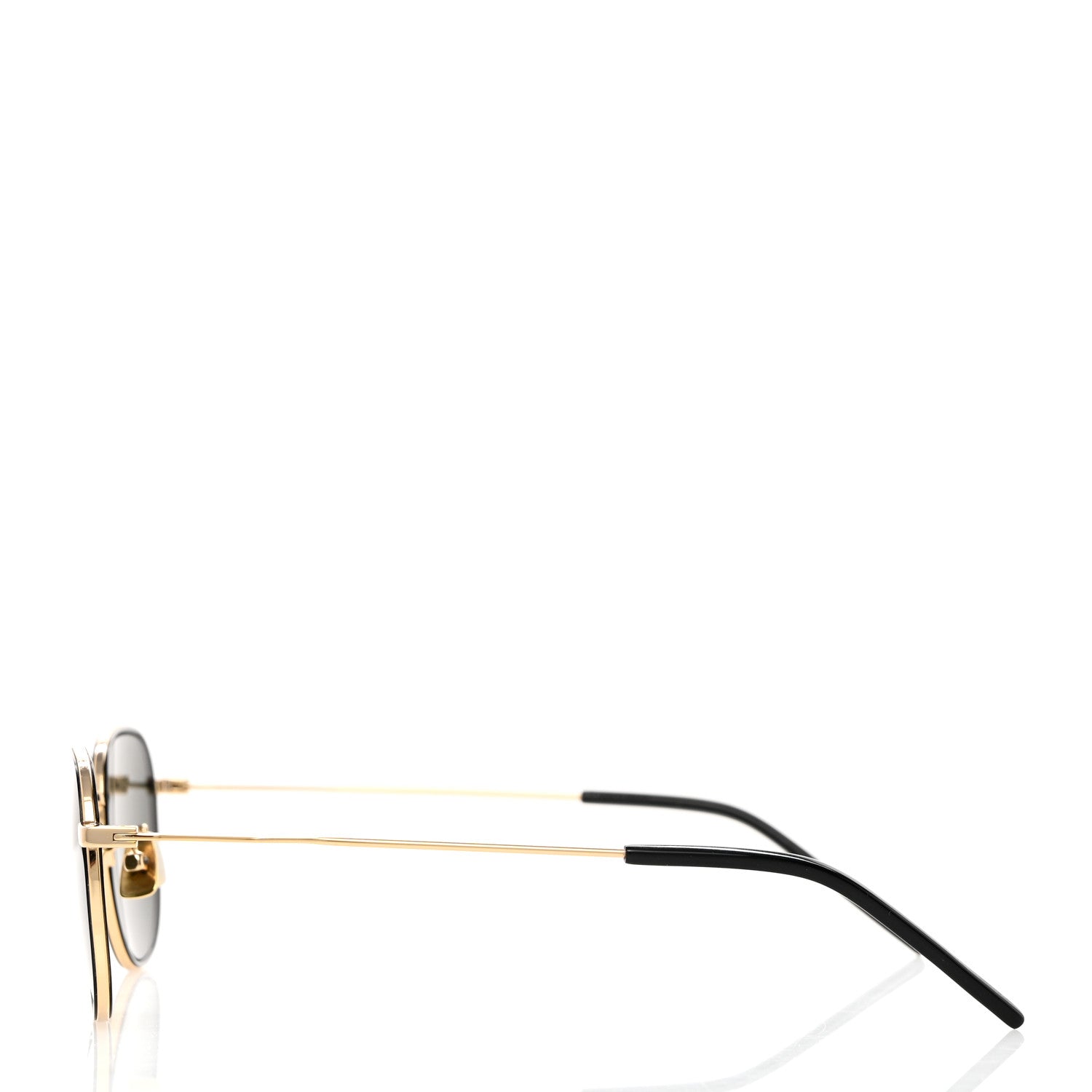 Saint Laurent Metal Aviator Sunglasses Gold Black 3 of 7