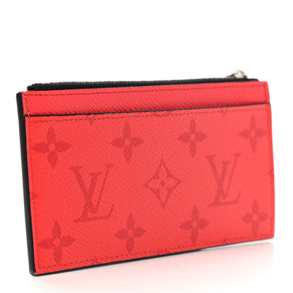 Louis Vuitton Taigarama Coin Card Holder Fire Red 3 of 7