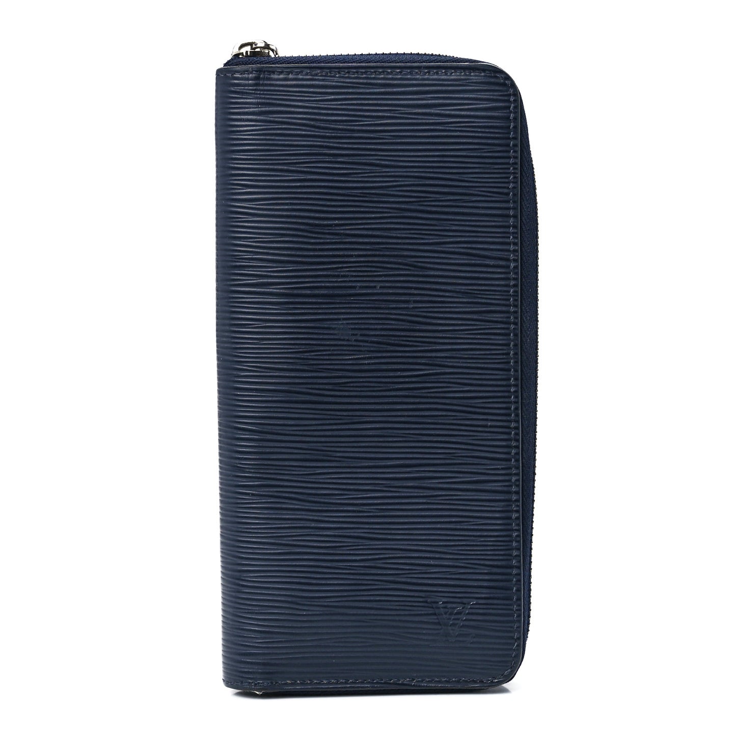 Epi Zippy Vertical Wallet Indigo