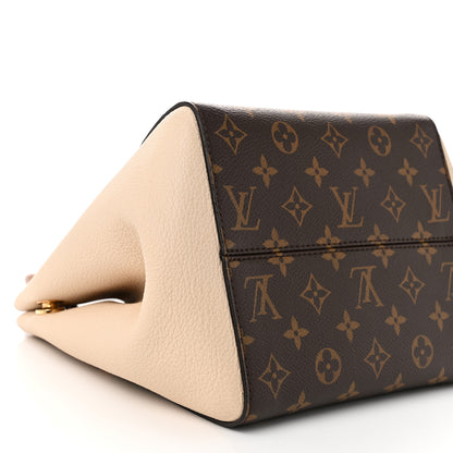 Louis Vuitton Calfskin Monogram Fold Tote PM Cerise Cream Black 9 of 10