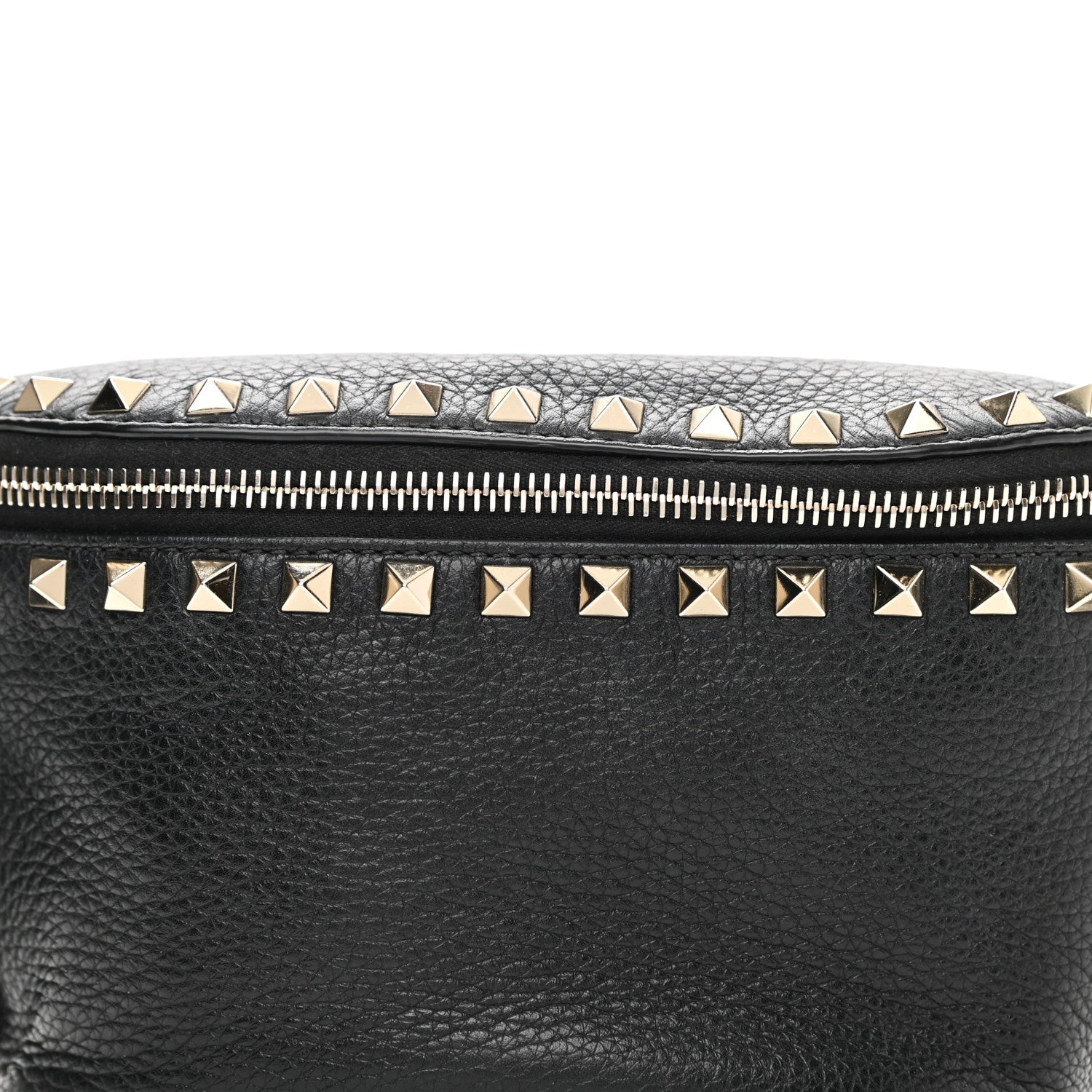 Valentino Garavani Grainy Calfskin Rockstud Belt Bag Black 8 of 10