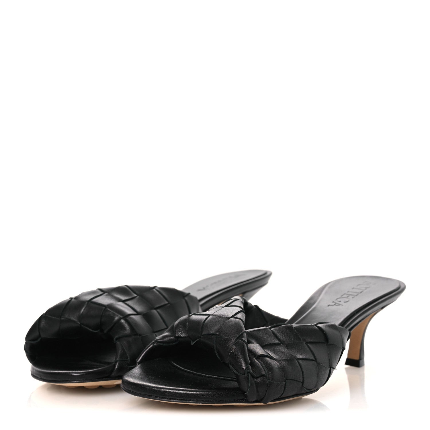 Bottega Veneta Nappa Intrecciato Blink Mule Sandals 39.5 Black 4 of 10