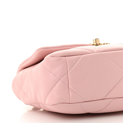 Chanel Lambskin Quilted Medium Chanel 19 Flap Light Pink 9 of 10