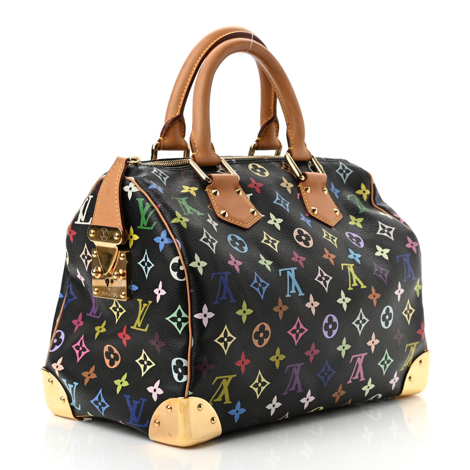 Louis Vuitton Monogram Multicolor Speedy 30 Black 3 of 9