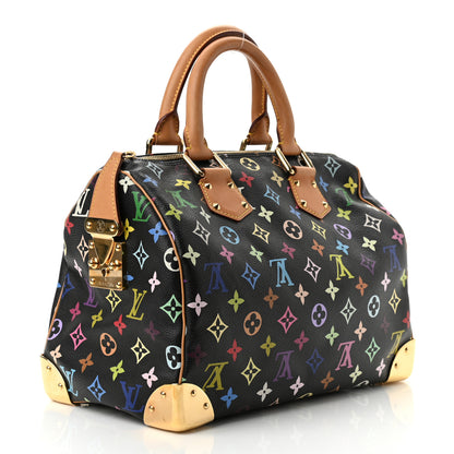 Louis Vuitton Monogram Multicolor Speedy 30 Black 3 of 9