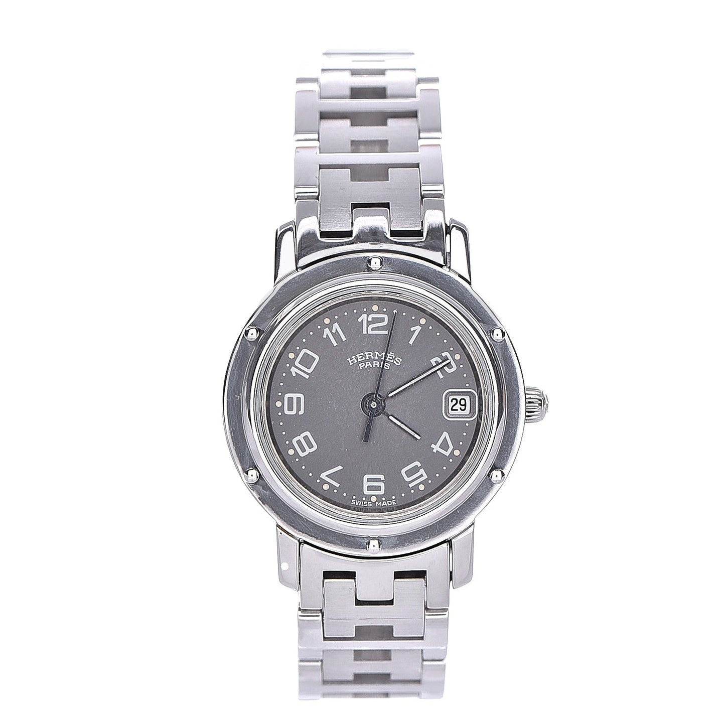 Stainless Steel 24mm Clipper Quartz Watch Gray