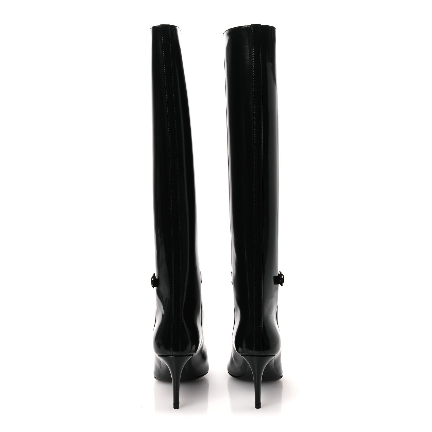 Saint Laurent Vitello Marilyn Hacker 70mm Luz Boots 39.5 Black 6 of 11