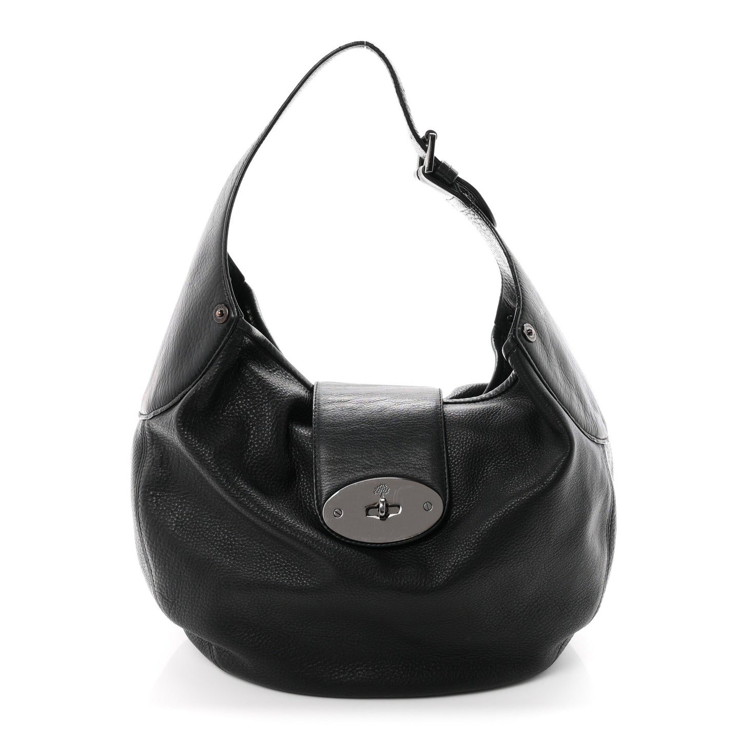 Soft Spongy Calfskin Hobo Black