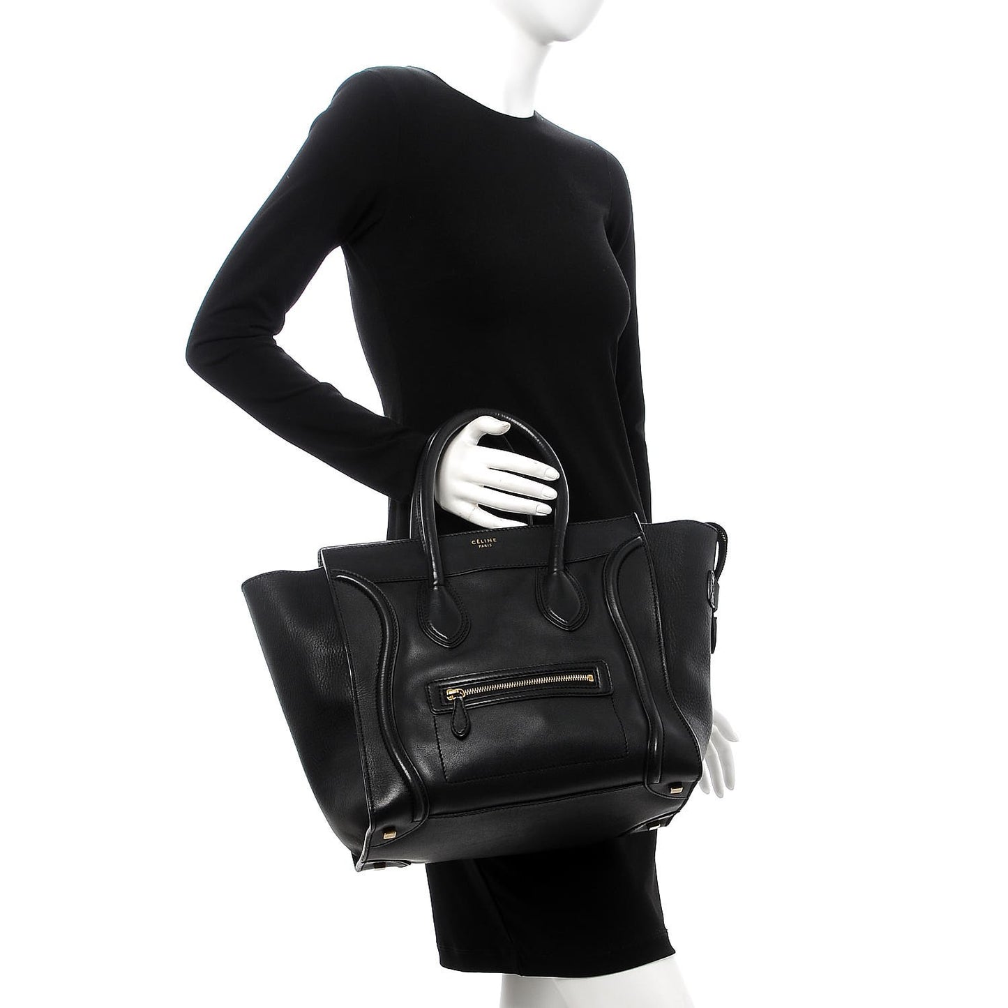 Smooth Calfskin Mini Luggage Black