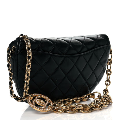 Chanel Lambskin Pearl Quilted CC Belt Bag Black 3 of 11