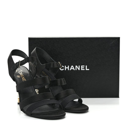 Chanel Kid Suede Pearl Sandals 42 Black 13 of 13
