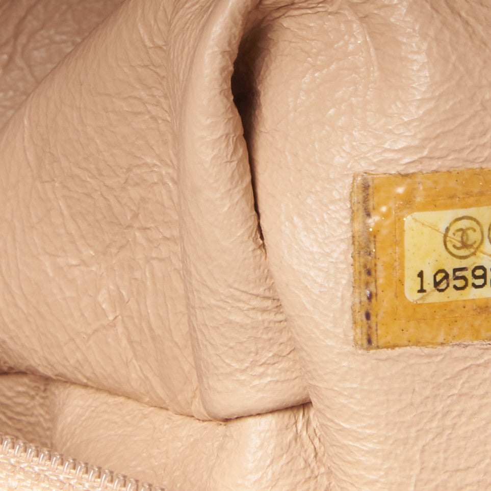 Smooth Calfskin Large Luxe Ligne Bowler Light Beige