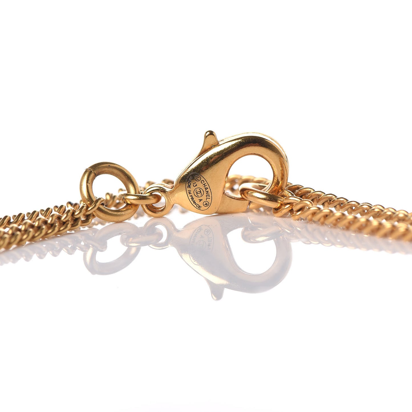 Metal CC Necklace Matte Gold