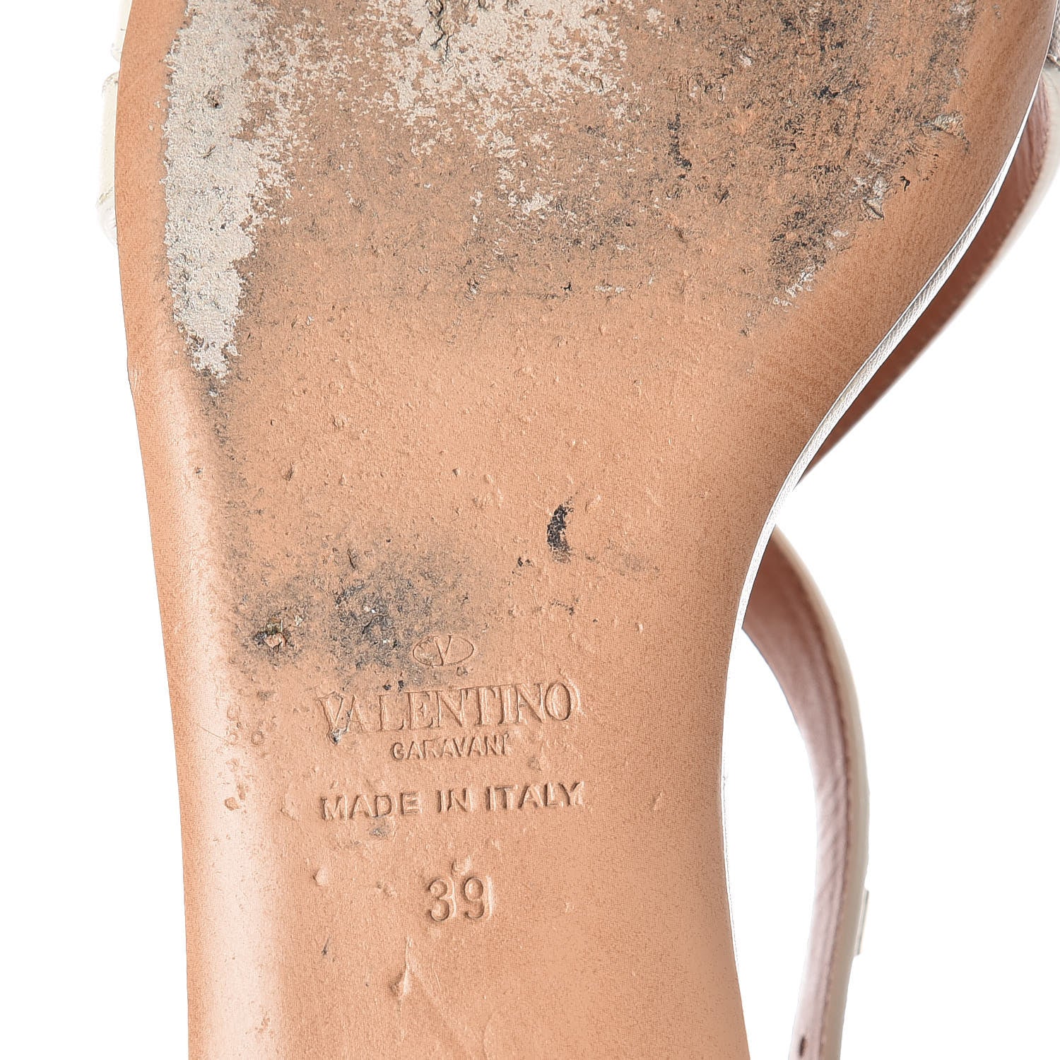 Valentino Garavani Nappa Rockstud Flat Sandals 39 White 11 of 17