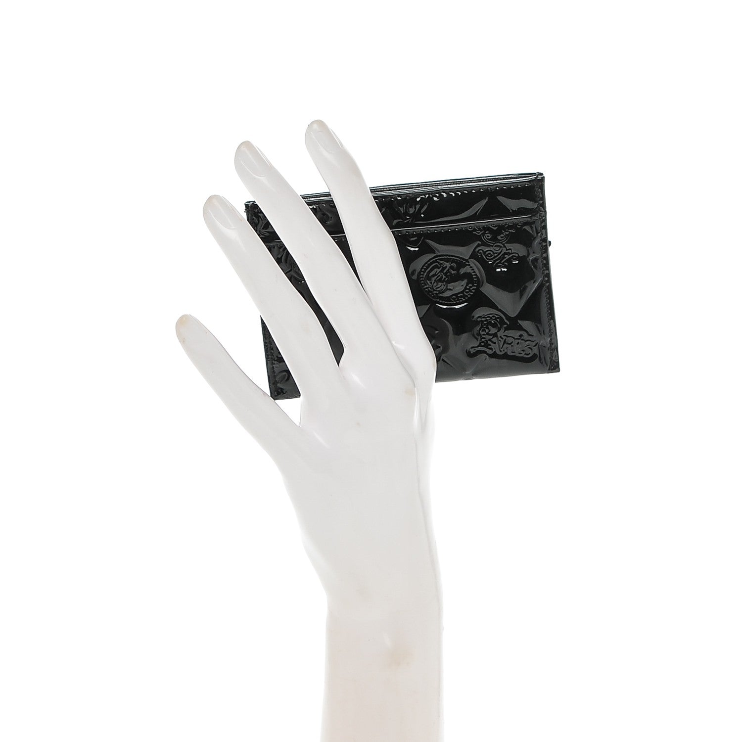 Chanel Patent Calfskin Lucky Symbols Card Holder Case Black 2 of 8