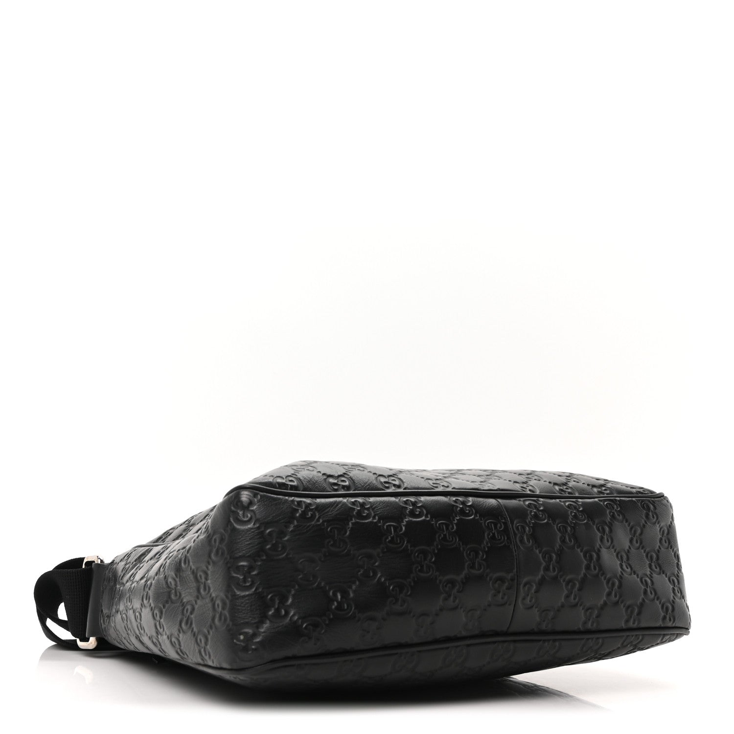 Gucci Guccissima Flat Messenger Bag Black 4 of 10