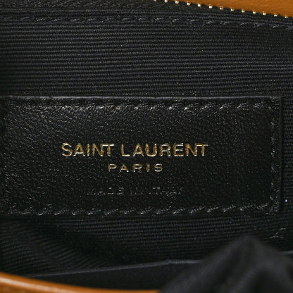 Saint Laurent Calfskin Y Quilted Monogram Toy Loulou Crossbody Bag Dark Natural 8 of 9