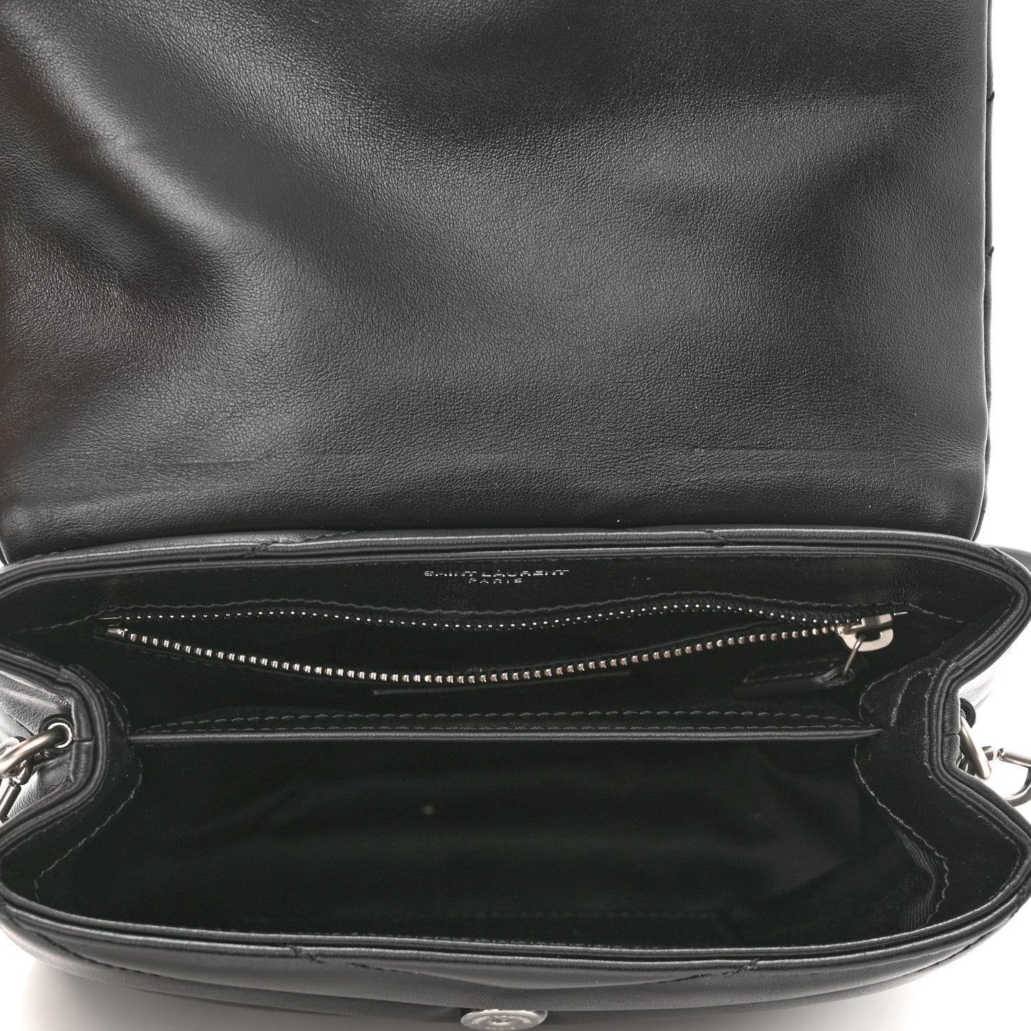 Saint Laurent Calfskin Y Quilted Monogram Toy Loulou Crossbody Bag Black 5 of 12