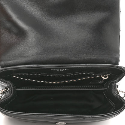Saint Laurent Calfskin Y Quilted Monogram Toy Loulou Crossbody Bag Black 5 of 12